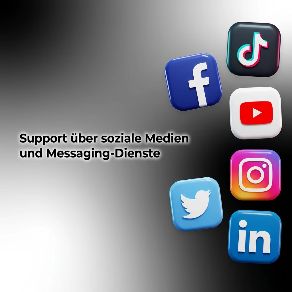 Support über soziale Medien und Messaging-Dienste