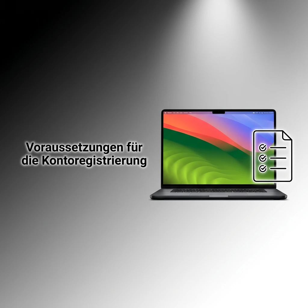 Voraussetzungen für die Kontoregistrierung