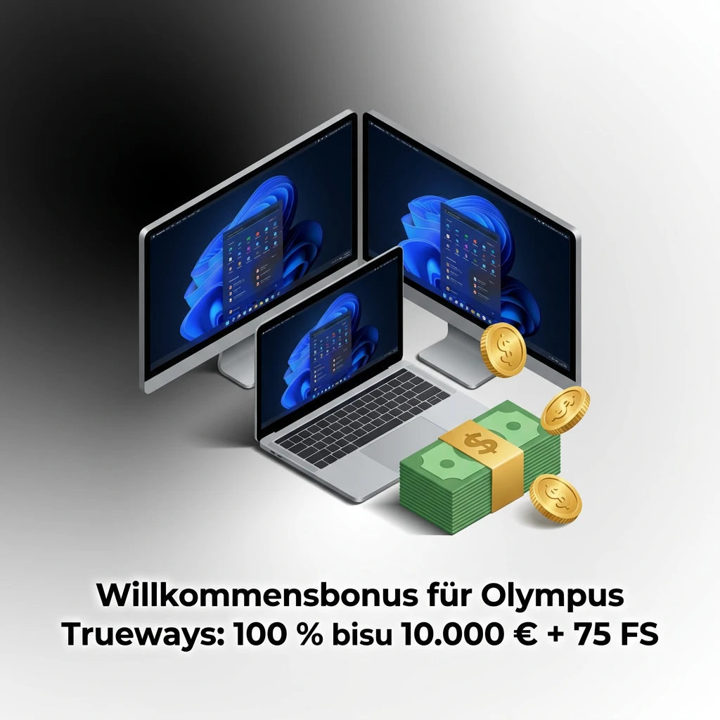 Olympus Trueways casino welcome bonus: 100% up to €10,000 plus 75 free spins for new German players