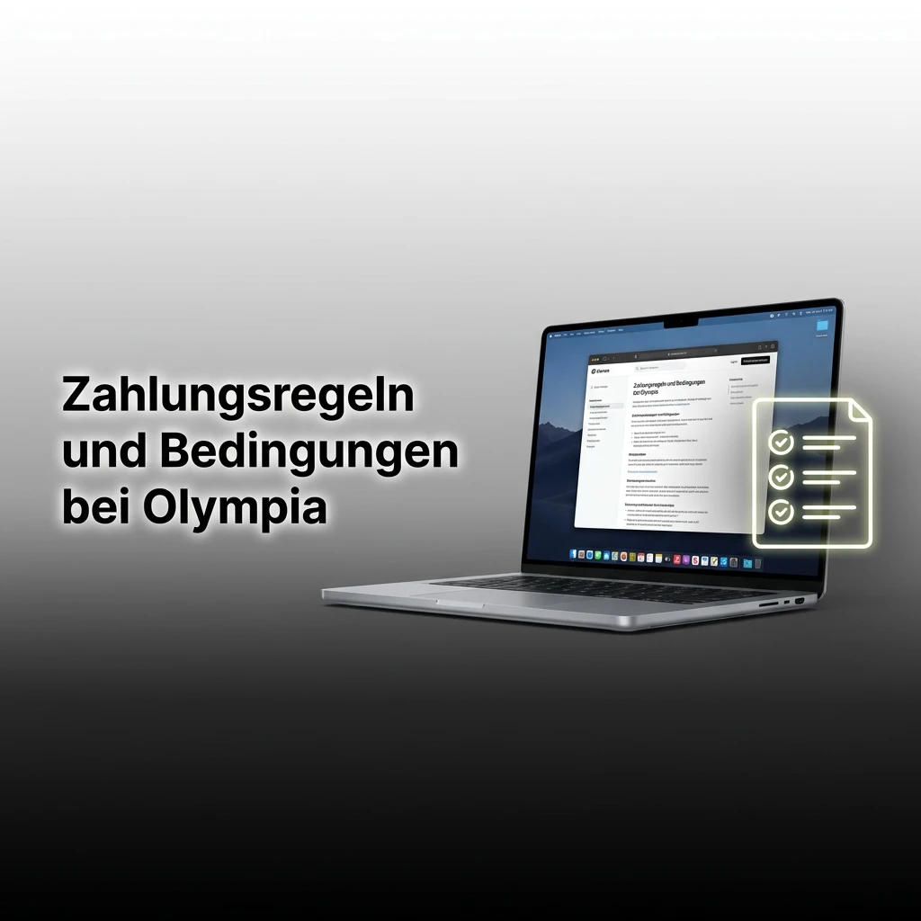 Zahlungsregeln und Bedingungen bei Olympia