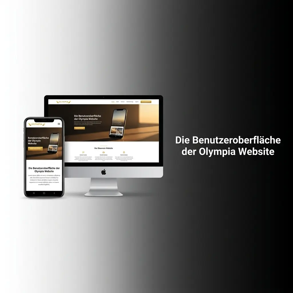 Olympia Website Benutzeroberfläche mit Navigationsleiste für Sportwetten, Casino, eSports und Promotionen