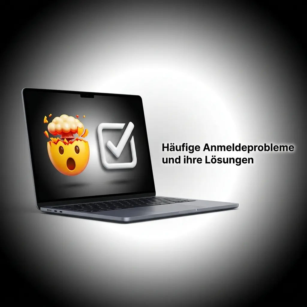 Tabelle mit häufigen Anmeldeproblemen und Lösungen: Passwort, E-Mail, Kontosperrung, Fehler, Zwei-Faktor-Auth