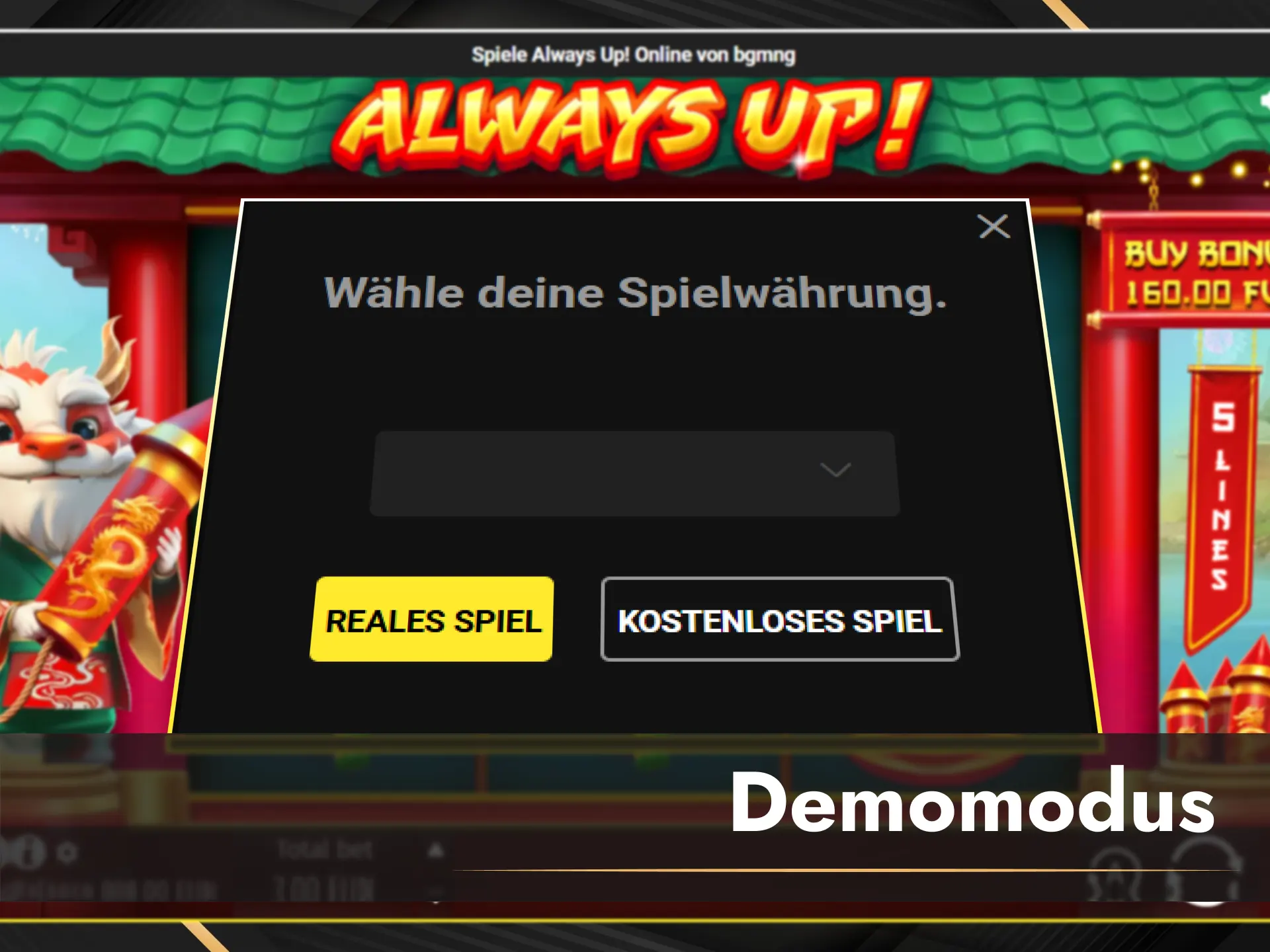 Teste den Always Up! Demomodus völlig kostenlos bei Olympia.