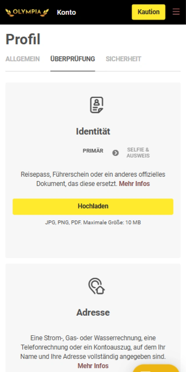 Verifiziere dein Konto bei Olympia schnell und sicher für vollen Zugriff.