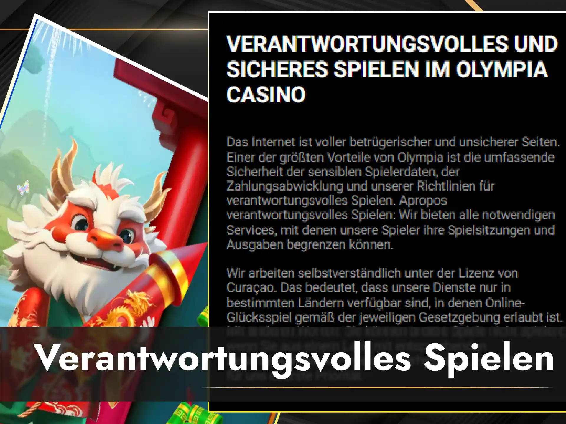 Informiere dich über verantwortungsvolles Spielen bei Olympia online.