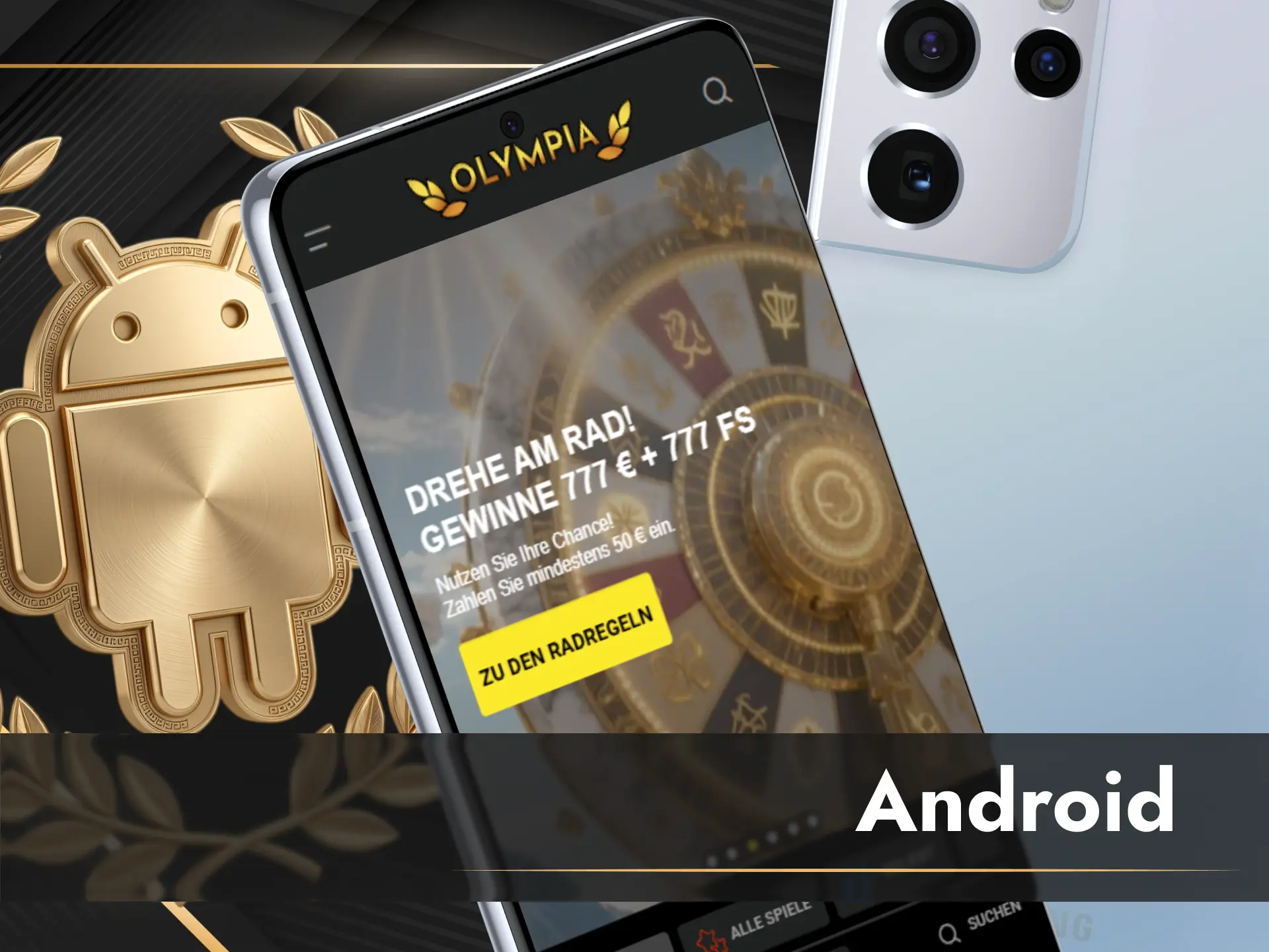 Download und Nutzung der Olympia App für Android-Smartphones und -Tablets.