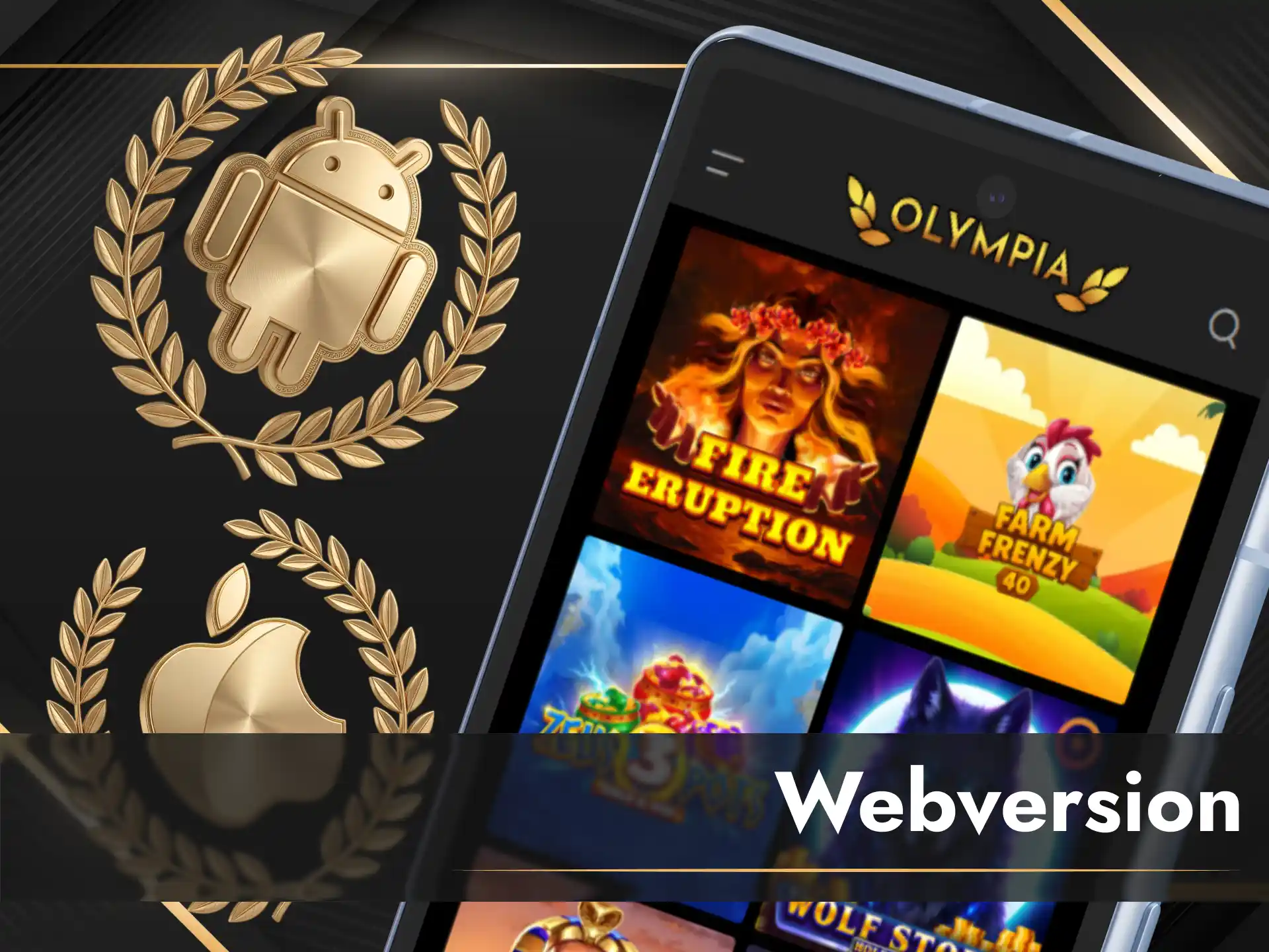 Besuche die optimierte mobile Website von Olympia direkt im Browser.
