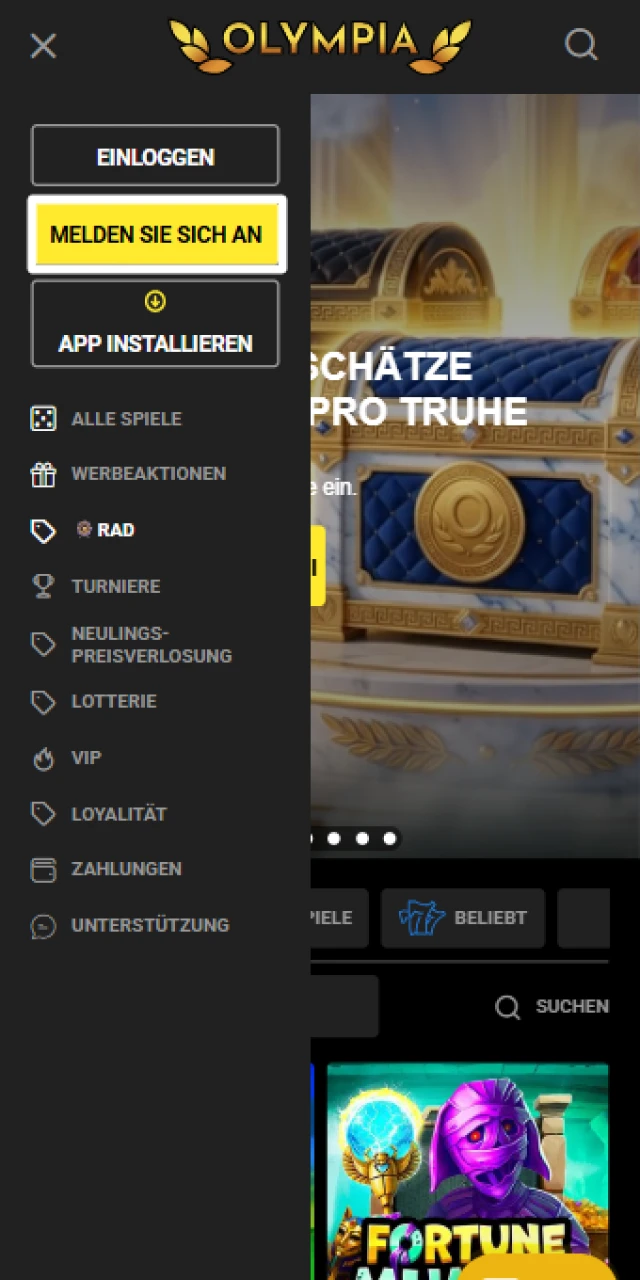 Starte die Registrierung für dein neues Olympia Konto jetzt online.