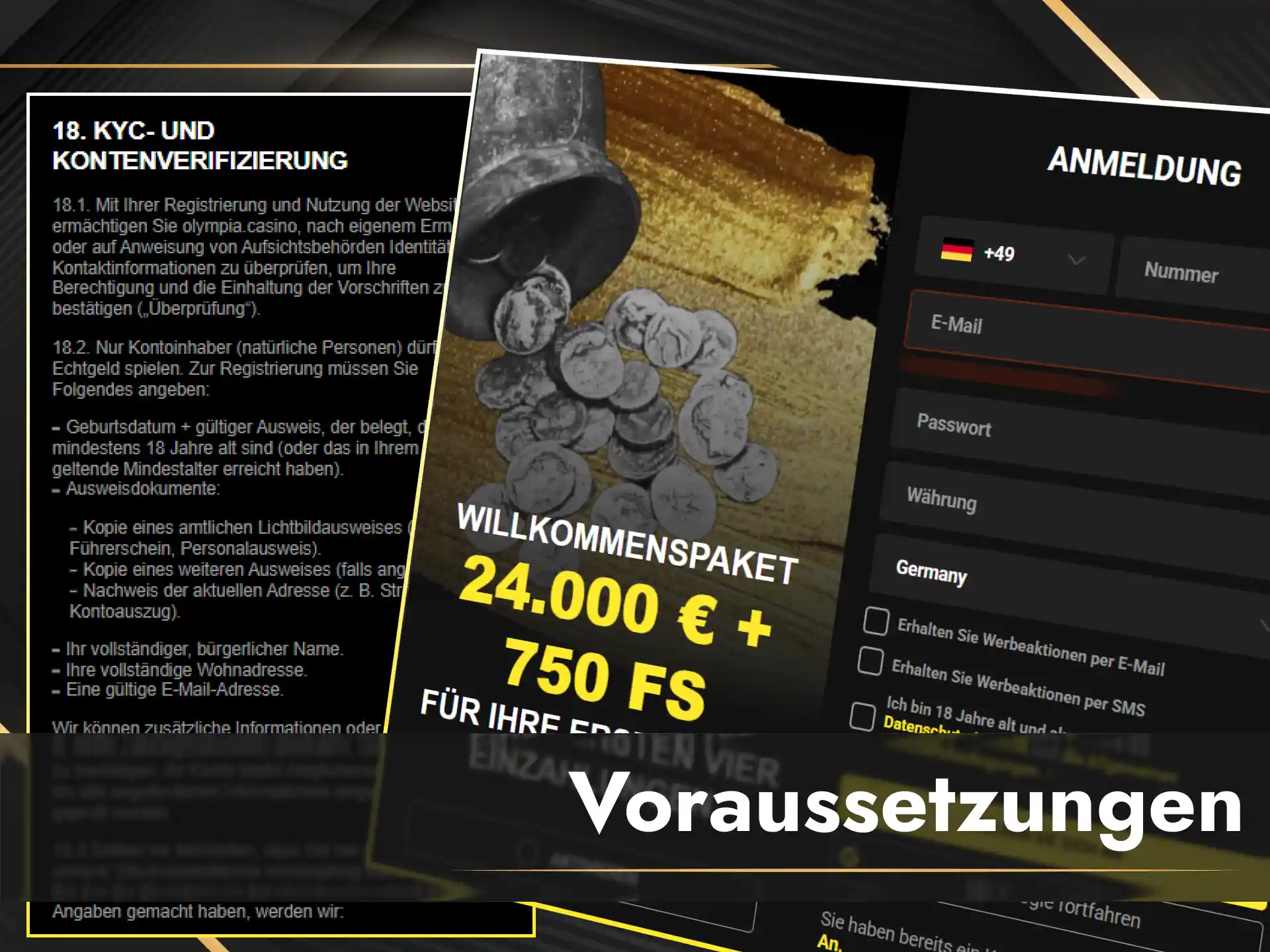 Prüfe alle Voraussetzungen für deine schnelle Registrierung bei Olympia.