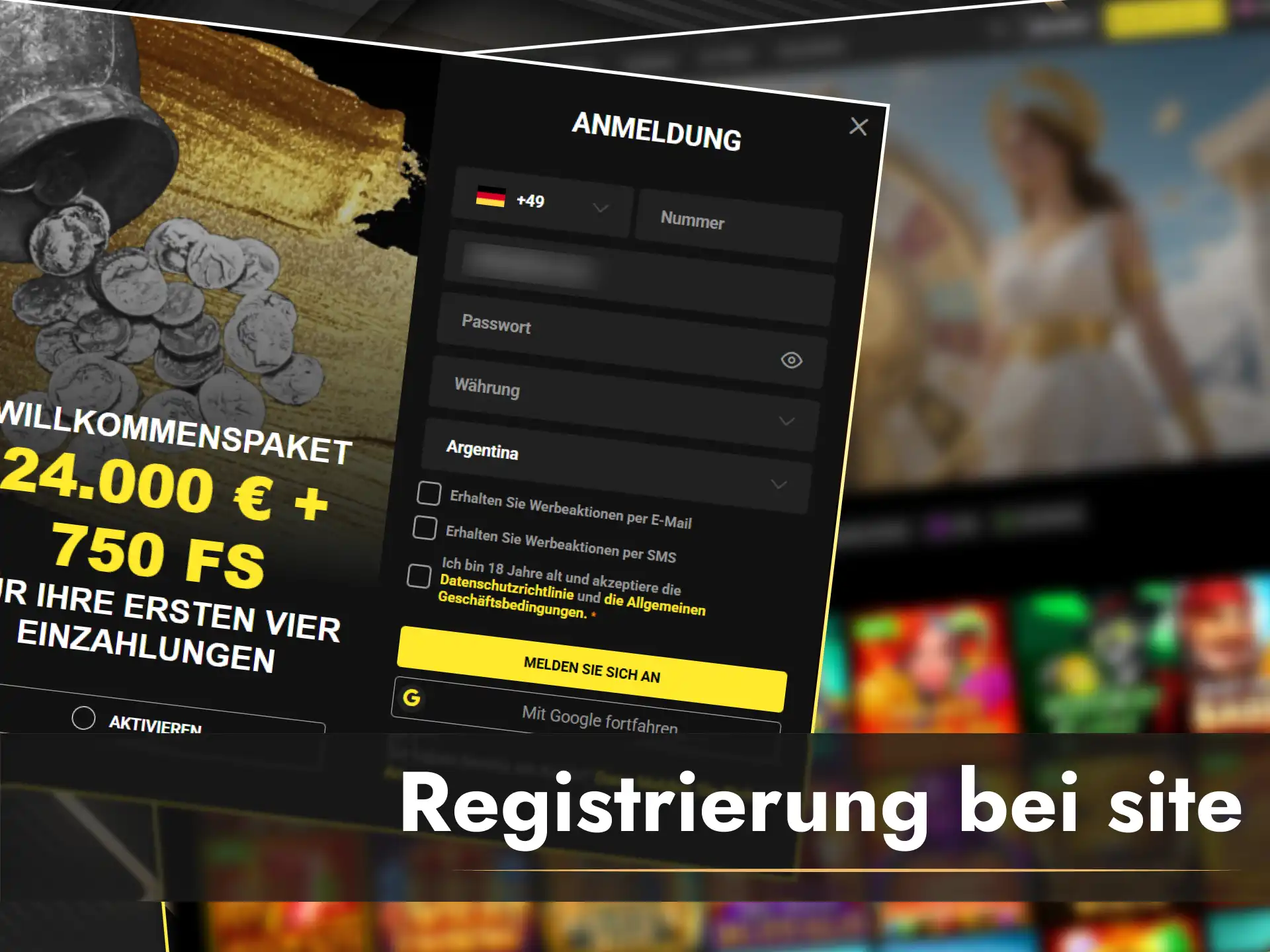 Anleitung zur schnellen Registrierung und Kontoerstellung auf der Olympia Plattform.