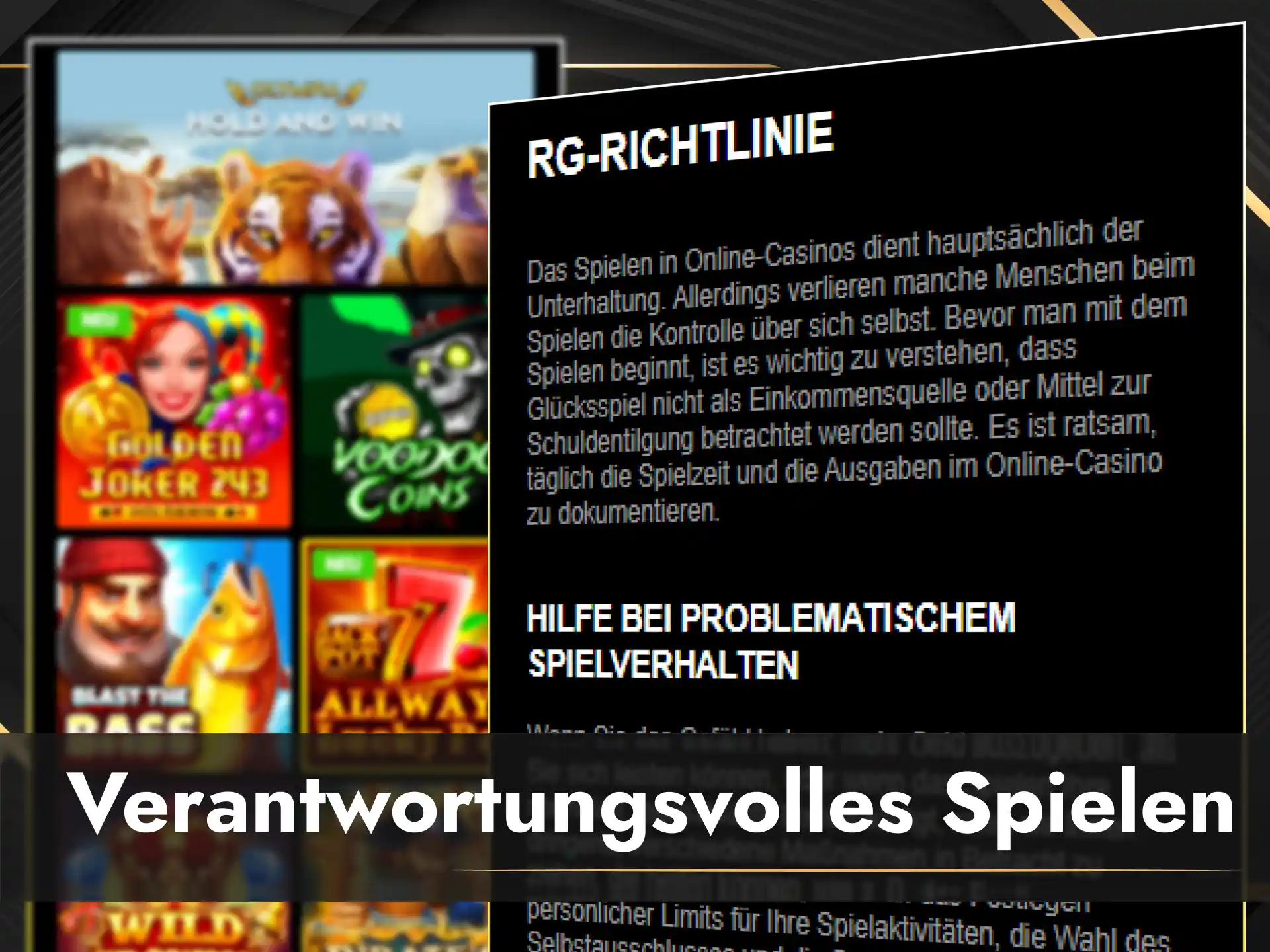 Maßnahmen, Tools und Informationen zum verantwortungsvollen Spielen bei Olympia.