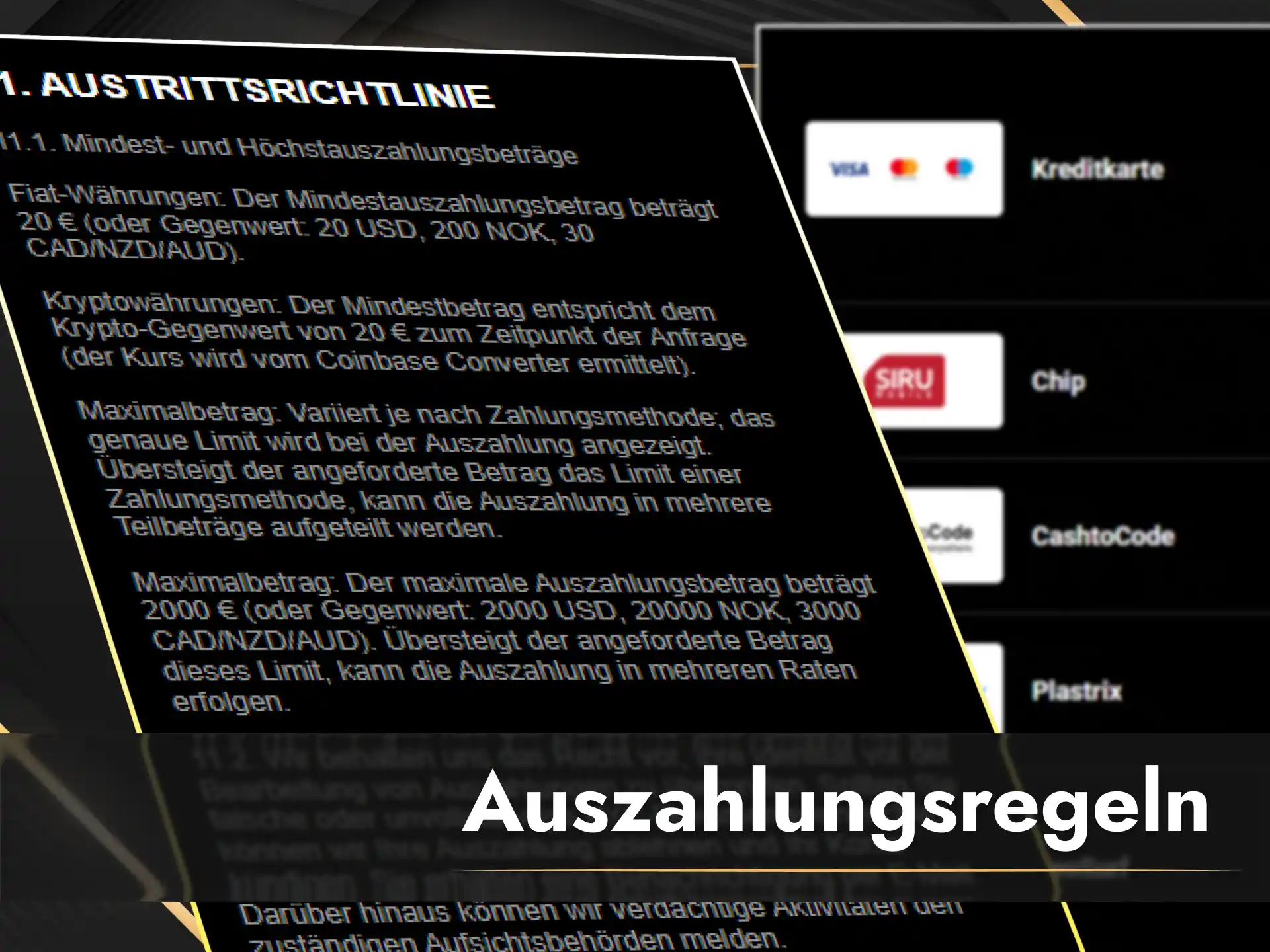 Erfahre alle wichtigen Auszahlungsregeln und Bedingungen im Olympia Casino.